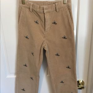 Brooks Brother corduroys with skier design